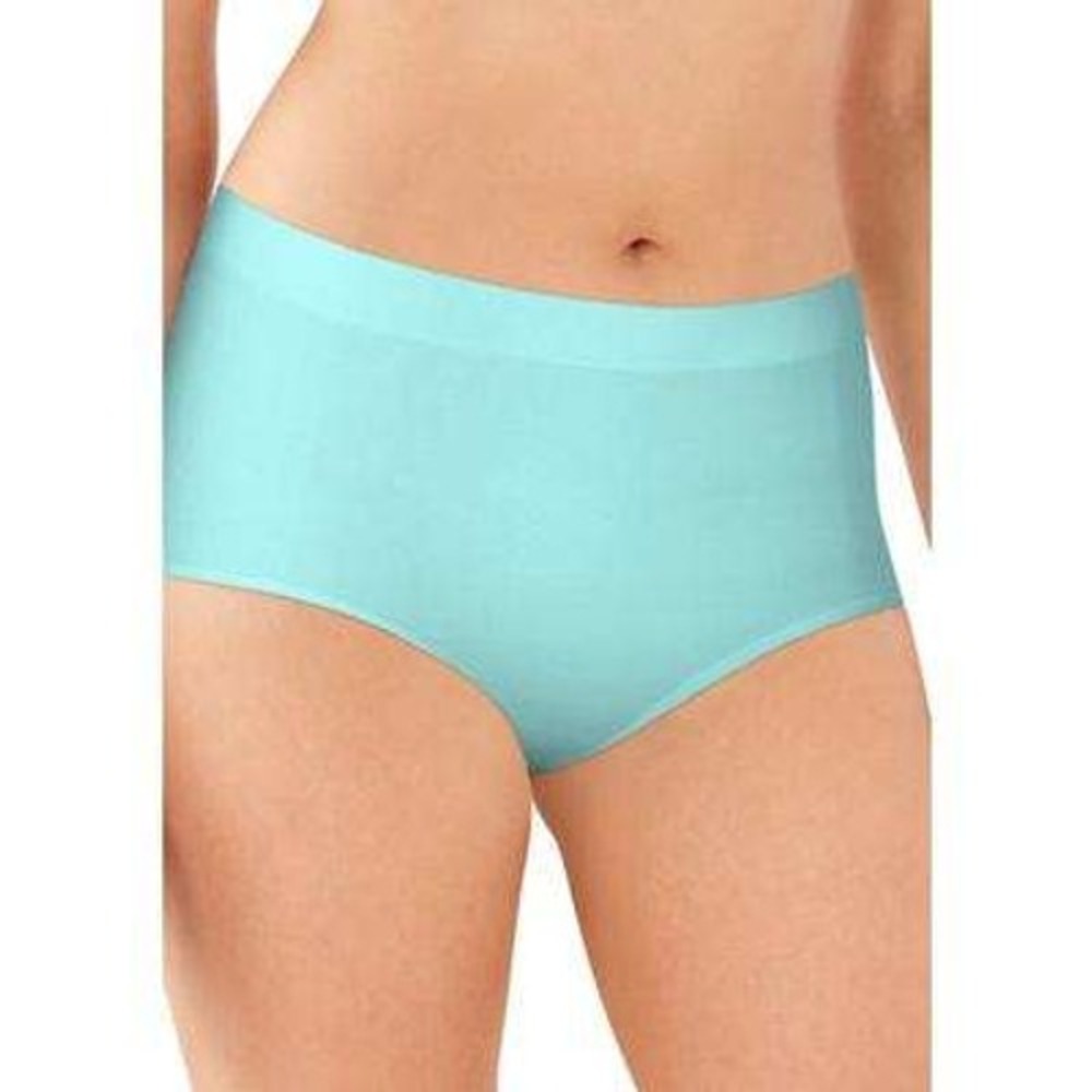 Bali One Smooth U Brief Women Size 6 Blue All Over Smoothing Panty